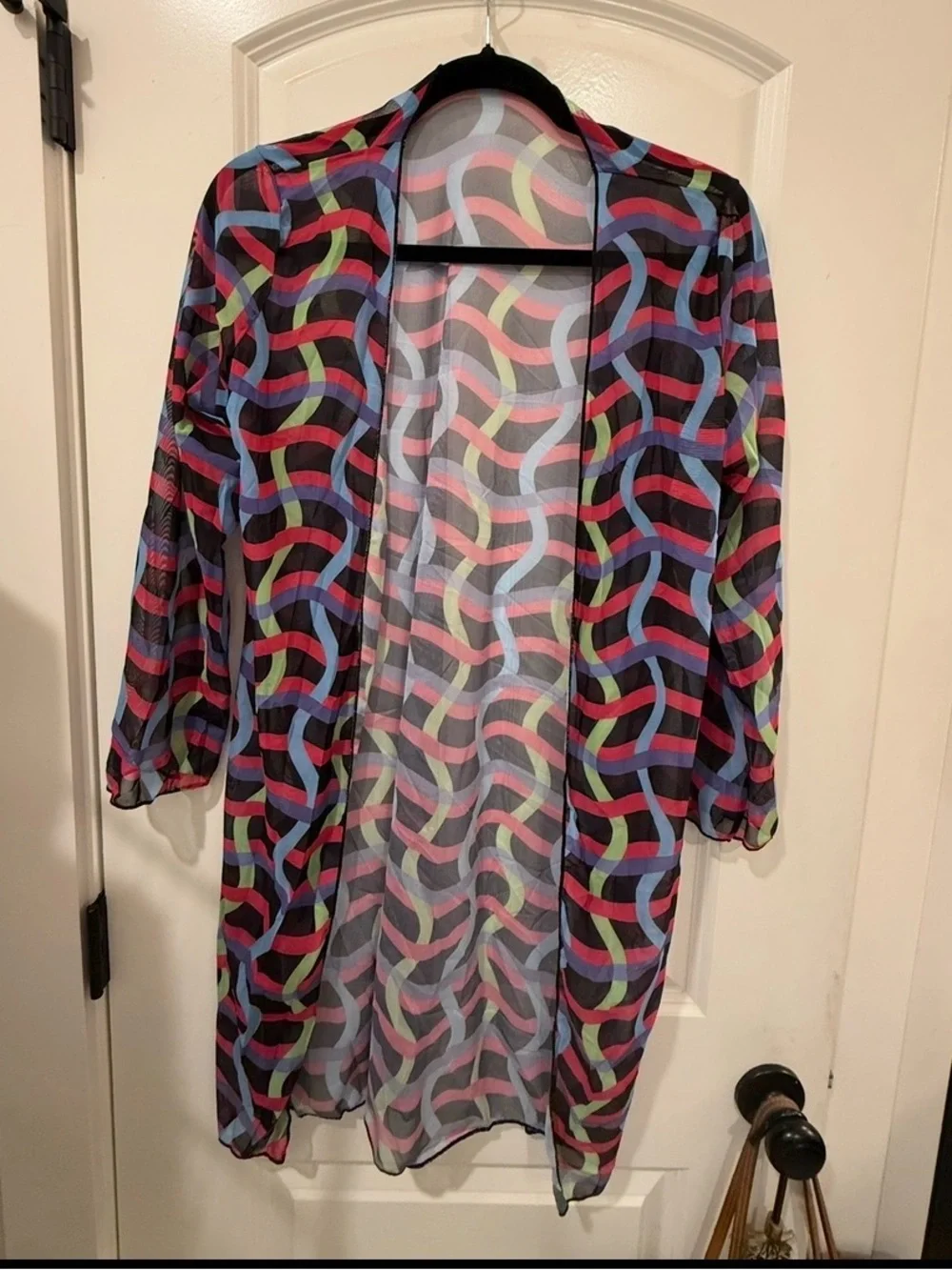 Multi-Color Geometric Bikini Set and Cover-Up - Women Swim